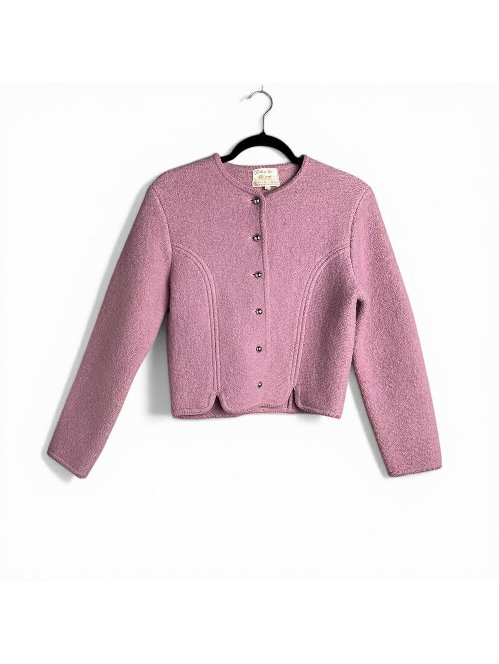 Vintage Wool Lilac Button-Up Jacket